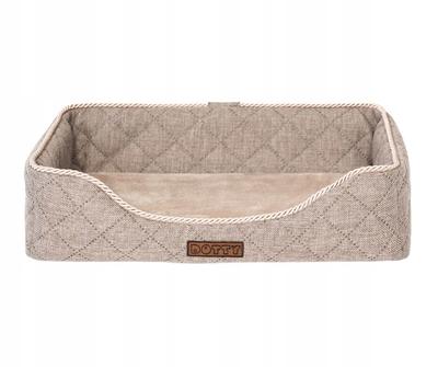 Narrow Dotty Cat Bed for Windowsill, Memory Foam, Visco, Brown