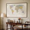 English Map Series-World Map-2019,Unframed Eduactional Poster,Wall Decor,Travel Supplies/Learning,World Map Wall Decor