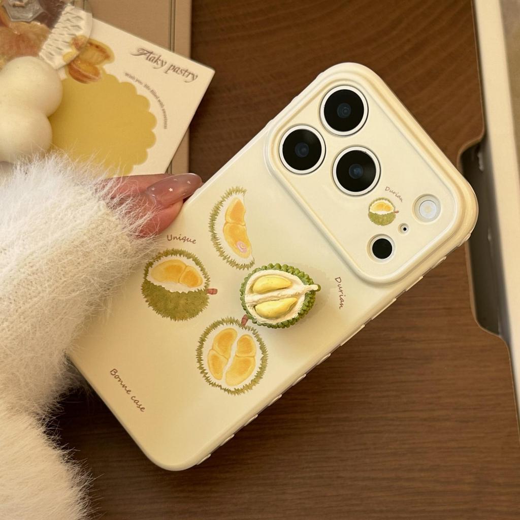 Creative Durian Phone Case for iPhone 16, iPhone 17, and iPhone 17 Pro Max