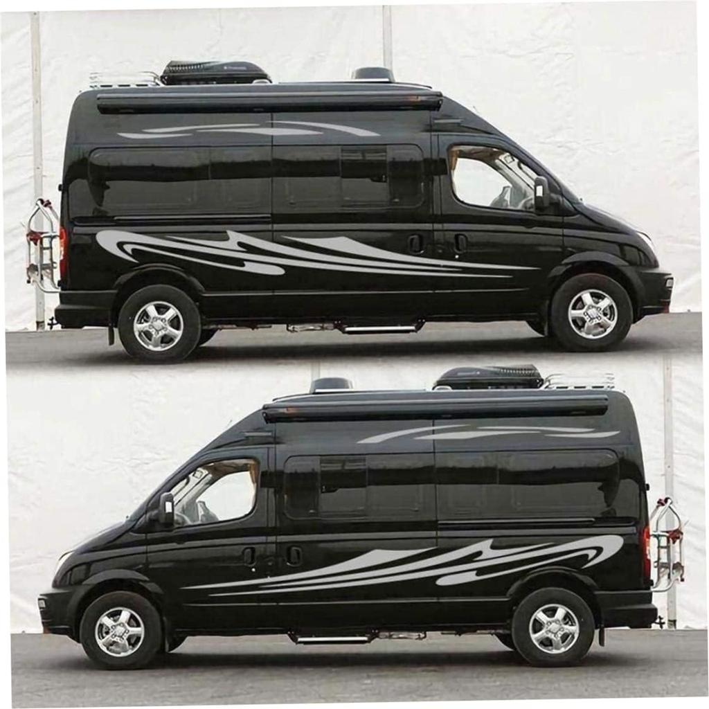 Personalisierte Camper Seitenstreifen Aufkleber Einfach anzubringen Vinyl Aufkleber Dekorativ für Anhänger Wohnmobil