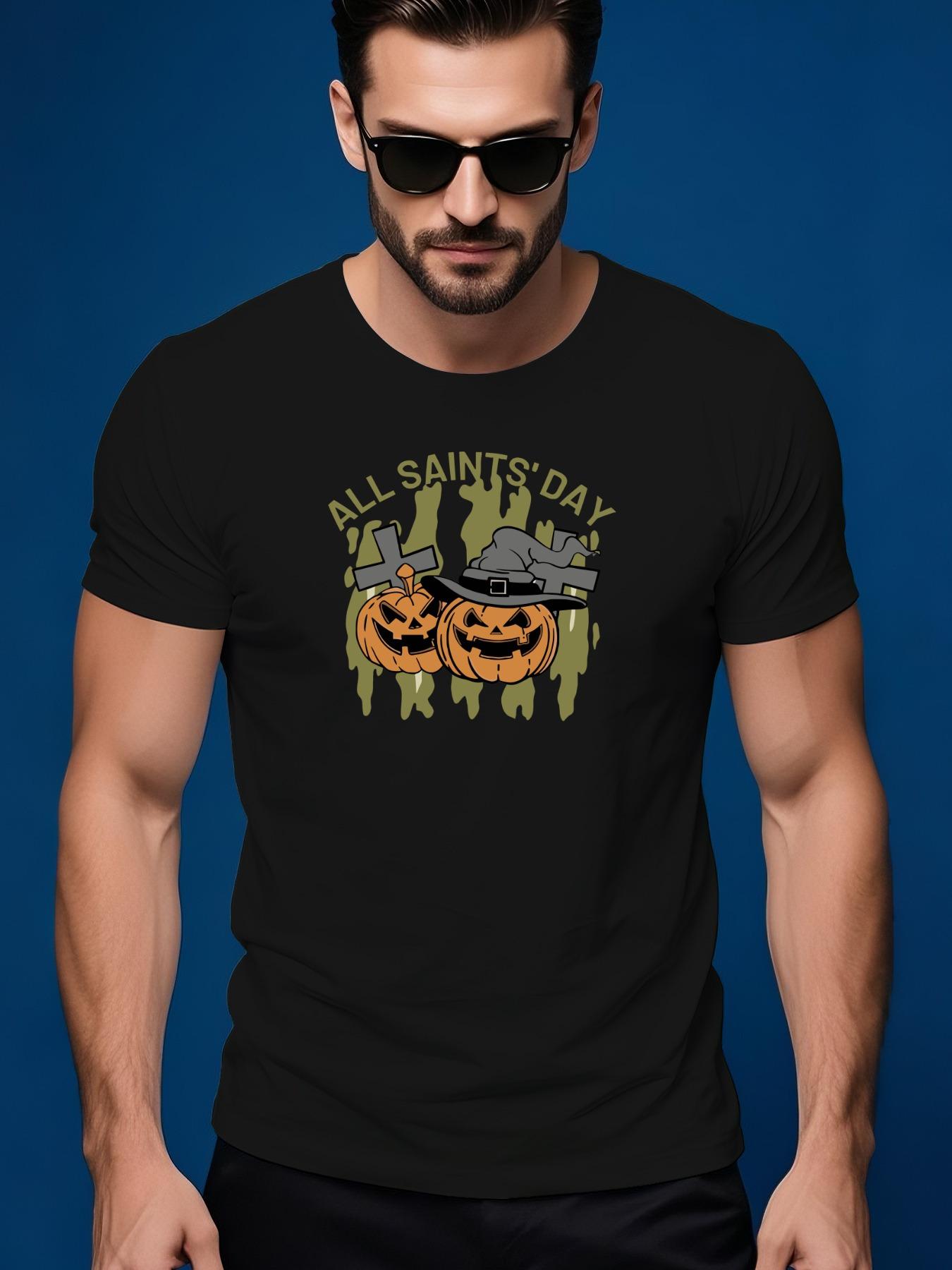 Summer Tshirt with Pumpkin All Saints Day Graphic - Sof... XXXXL