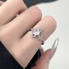 Saturn Ring Zircon Alphabet Hollow Personality Delicate Geometric Diamond-Set Planet Niche Design Open Ring Ring Female
