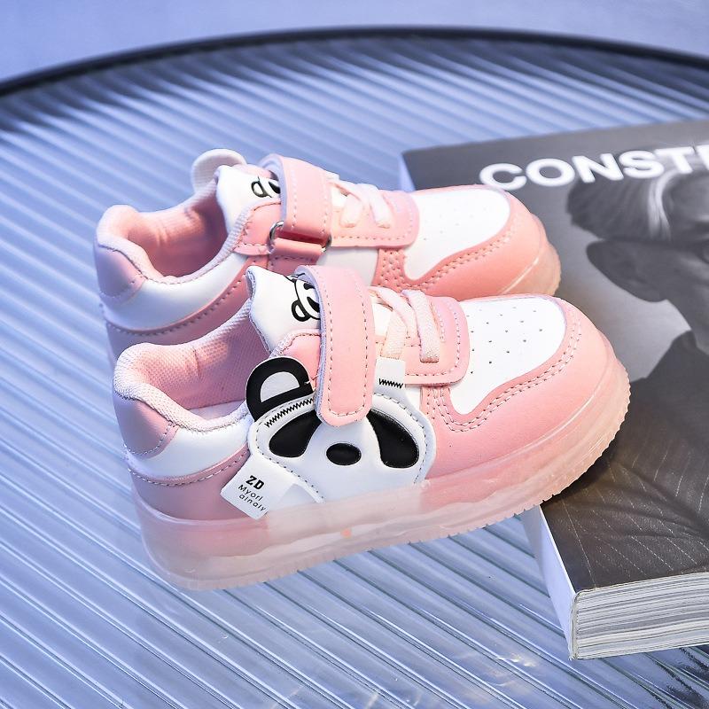 Cartoon Light-Up Baby Shoes | Soft-Sole LED Sneakers for Toddlers, Anti-Slip Board Shoes for Boys & Girls Everyday Sneakers