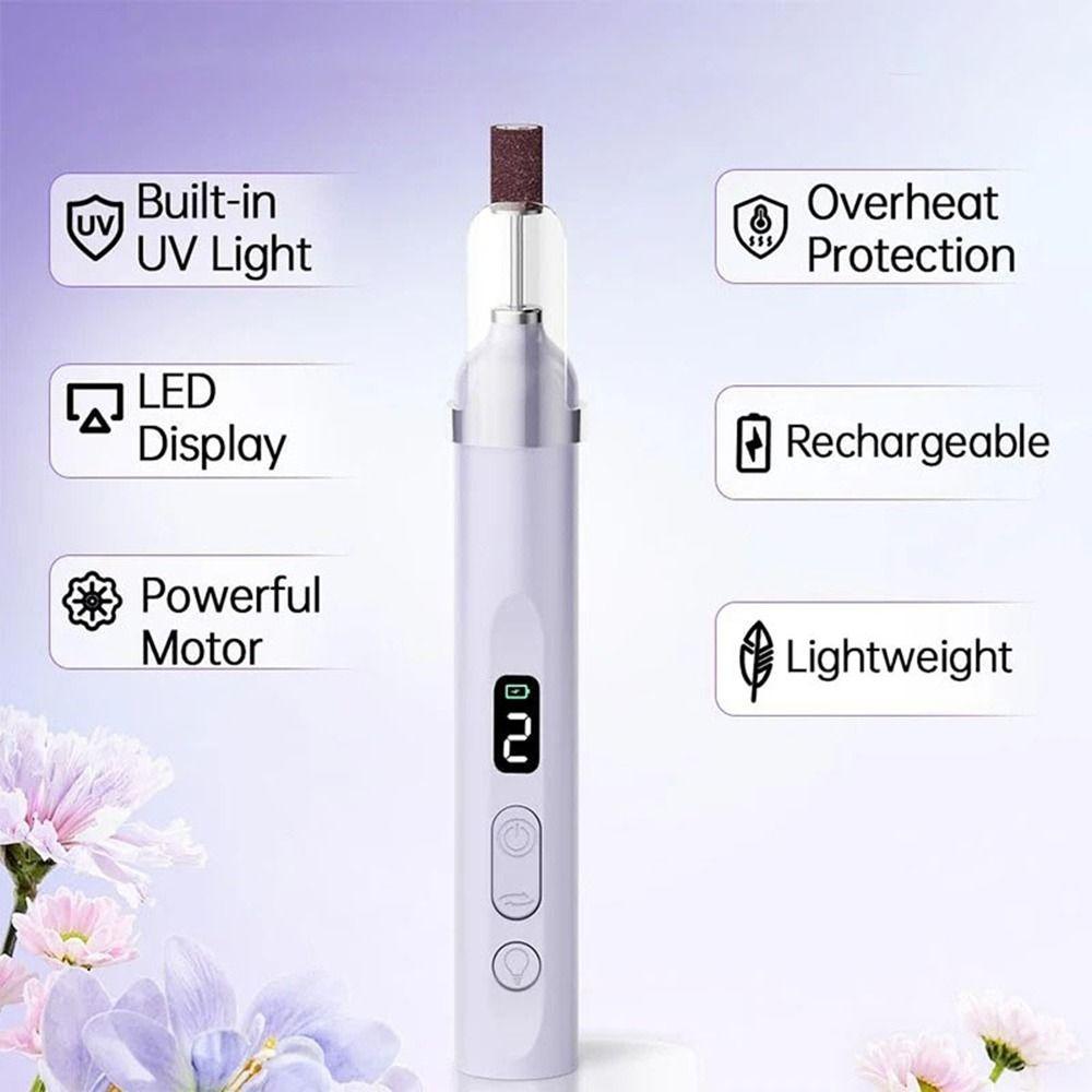 Handheld Electric Nail Polisher LCD Display Wireless Nail Dryer  Personal Polish Manicure Tools