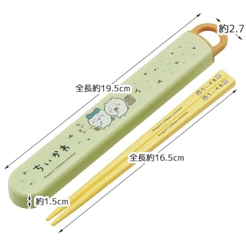 Skater Lunch Box Chopstick Box Set Chopsticks 16.5cm For Children Antibacterial Treatment Chikawa Easy To Open Sliding Type Made In Japan ABS2AMAG-A