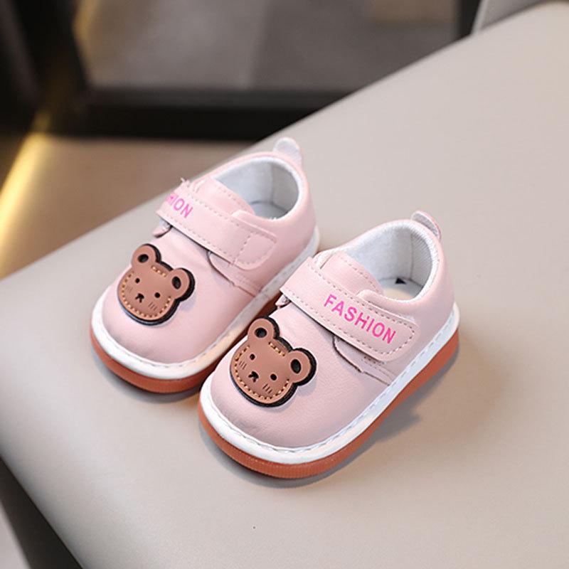 Cartoon Baby Toddler Soft Sole Shoes With Velcro For Newborns