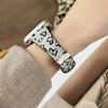 Leopard Print Leather Strap for Apple Watch 11 iWatch 10987E, Huawei FIT4, Xiaomi 9PRO