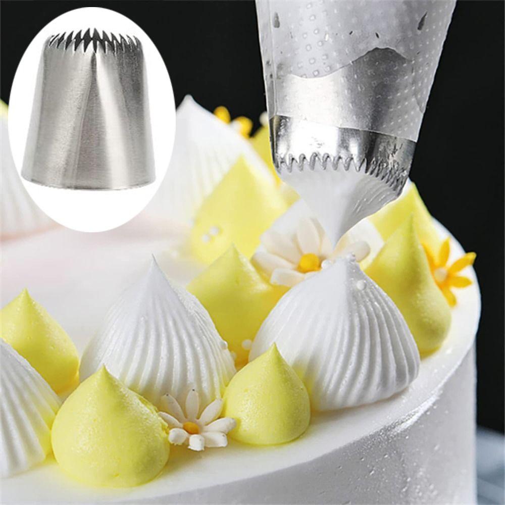 4Pcs Stainless Steel Cream Piping Tips Large Size Cake Decorating Tips Piping Tips Set  Cookie