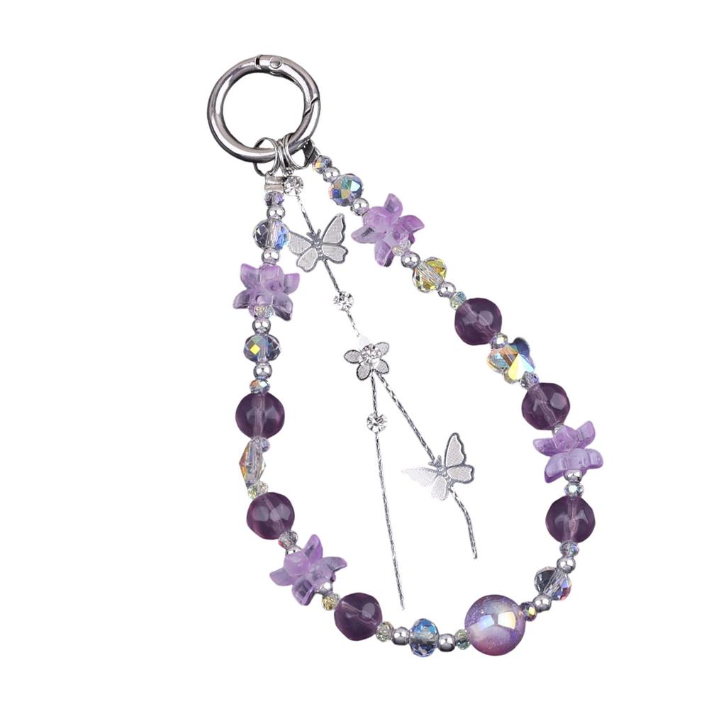 Elegant Butterfly Flower Crystal Keychain for Women Fashionable and Durable Keyrinsg Accessory for Bags and Keys