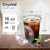 12/16/20/24oz Clear Plastic Cup with Lids 50 Set Disposable Cups for Iced Coffee or Juice Party  Smoothie Milkshake Cold Drinks