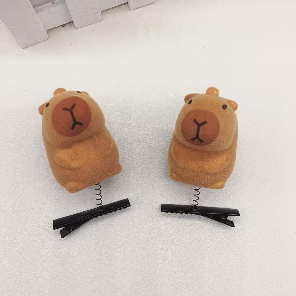 10pcs/set Cute Capybara Hairpin Set Zinc Zinc Alloy Cartoon Duckbill Clip Funny Spring Hair Clip Festival