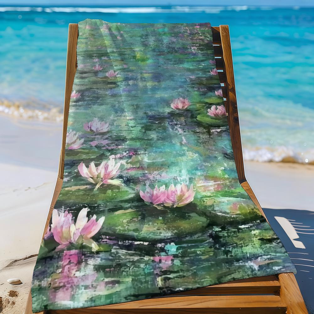 Art Claude M-Monet-S Towel Sports Quick Dry Travel Camping Gear Sandproof Soft Light Large Beach Towel