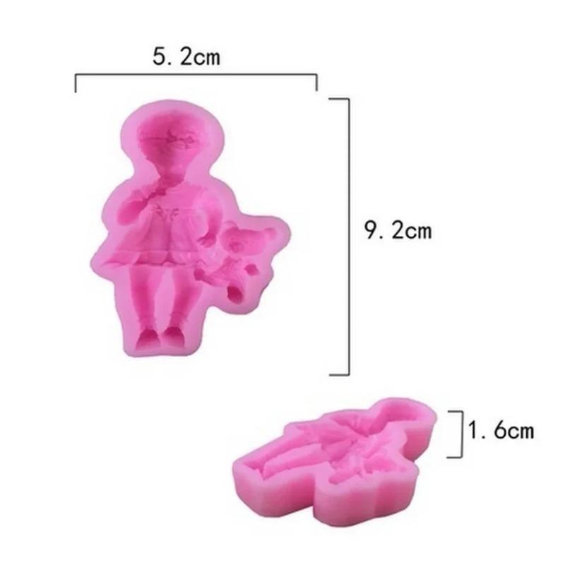 3D Boy Girl Baby Silicone Cake Mold Baby Party Fondant Cake Decorating Tools Cake Decoration Accessories