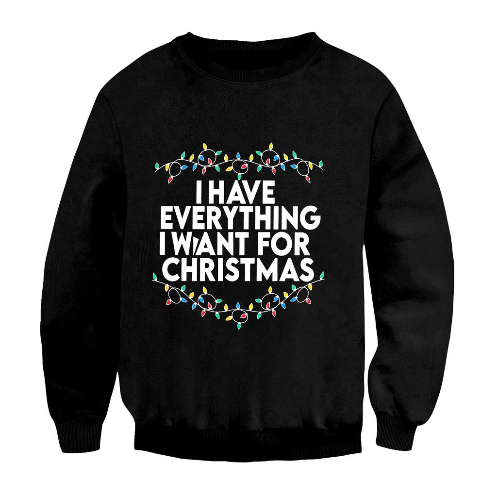 Christmas Print Loose Fit Round Neck Sweatshirt For Men