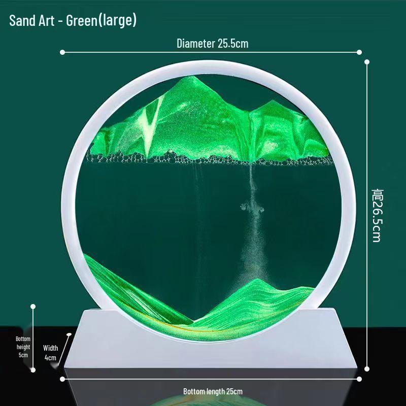 3D Quicksand Hourglass Ornament for Desktop or Wine Cabinet Decor