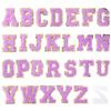 26Pcs/Set 6cm English Letter Patches Gold Edged Chenille Patches Iron On Stickers For DIY Crafts Clothing Hat Bag Decoration