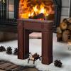 [J]1Pcs Dollhouse Miniature European-style Home Living Room Cabinets American Retro Storage Fireplace Background Decor Furniture