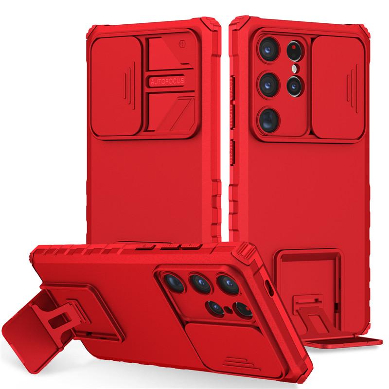 Rugged Armor Shockproof Phone Case for Samsung Galaxy S24 Plus S24 Ultra S 24 Camera Protection Holder Stand Back Cover