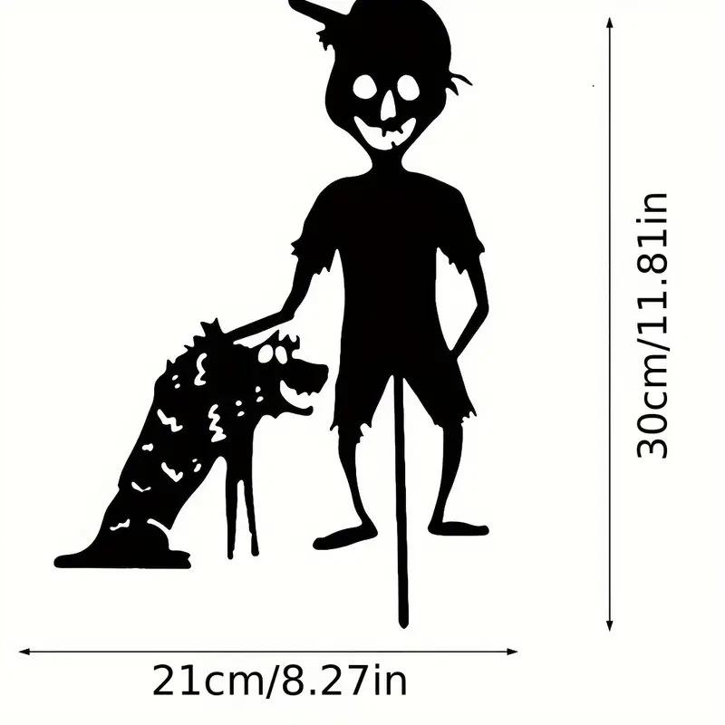 New Metal Iron Art Ghost Little Devil Halloween Garden Stake