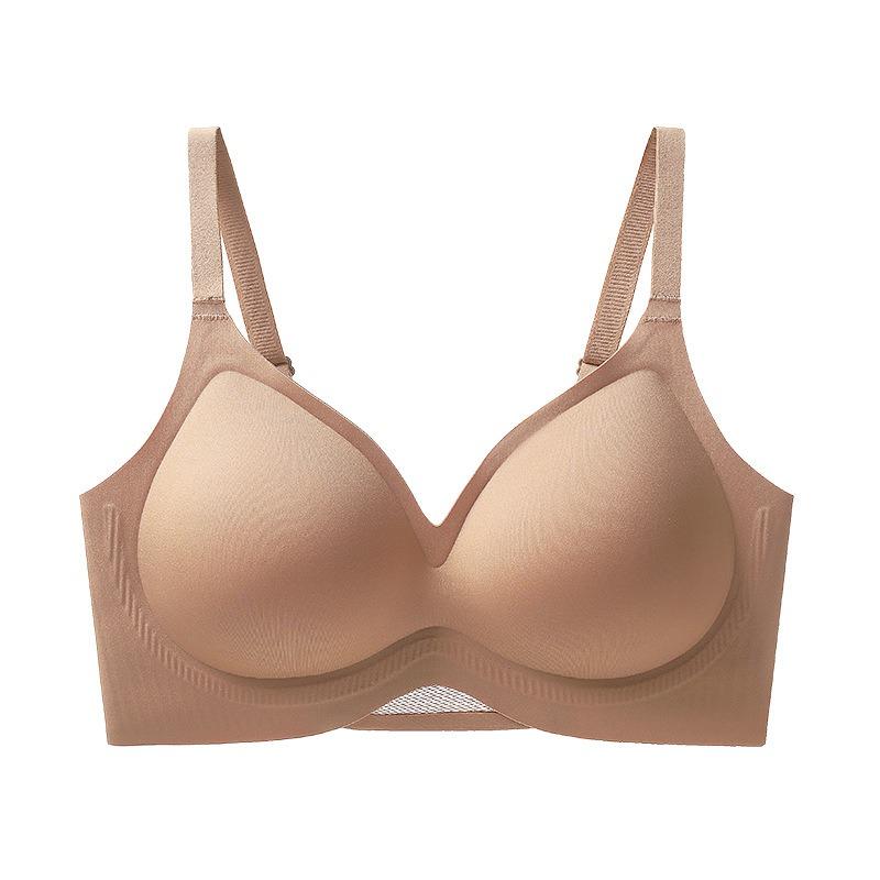 Original jelly strip soft support seamless comfortable underwear women gather to show large collection of secondary breasts anti-sagging bra cover
