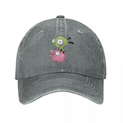 Gir Jadący na Świni Najeźdźca Zim Merch Czapka Baseballowa Unisex Postarzane Bawełniane Kapelusze Czapka Vintage Outdoorowa Letnia Czapka