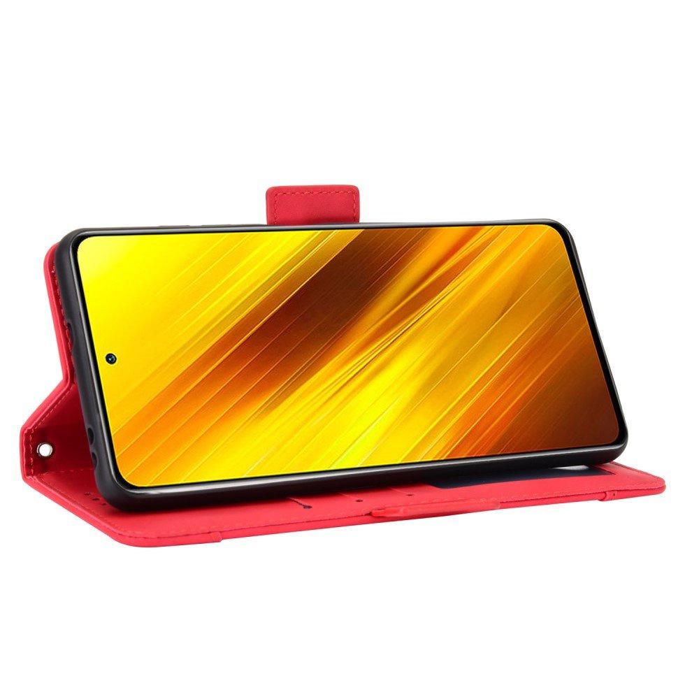 Flip Case for Xiaomi Poco X3 NFC / Poco X3 Pro, Card Slot, Red