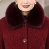 Grandma winter mink coat middle old man autumn and winter new woolen mother winter coat fleece thickened top