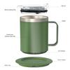 Self Heating Coffee Mug Warmer 12oz Smart Constant Temperature Mug USB Rechargeable Heated Coffee Mug with Lid for Travel/Office