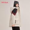 YAYA Women's Mid-Length Color Block Down Jacket