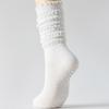 1 Pair Women Non Slip Yoga Socks High Elastic Slouch Crew Socks Silicone Grip Fitness Pilates Socks