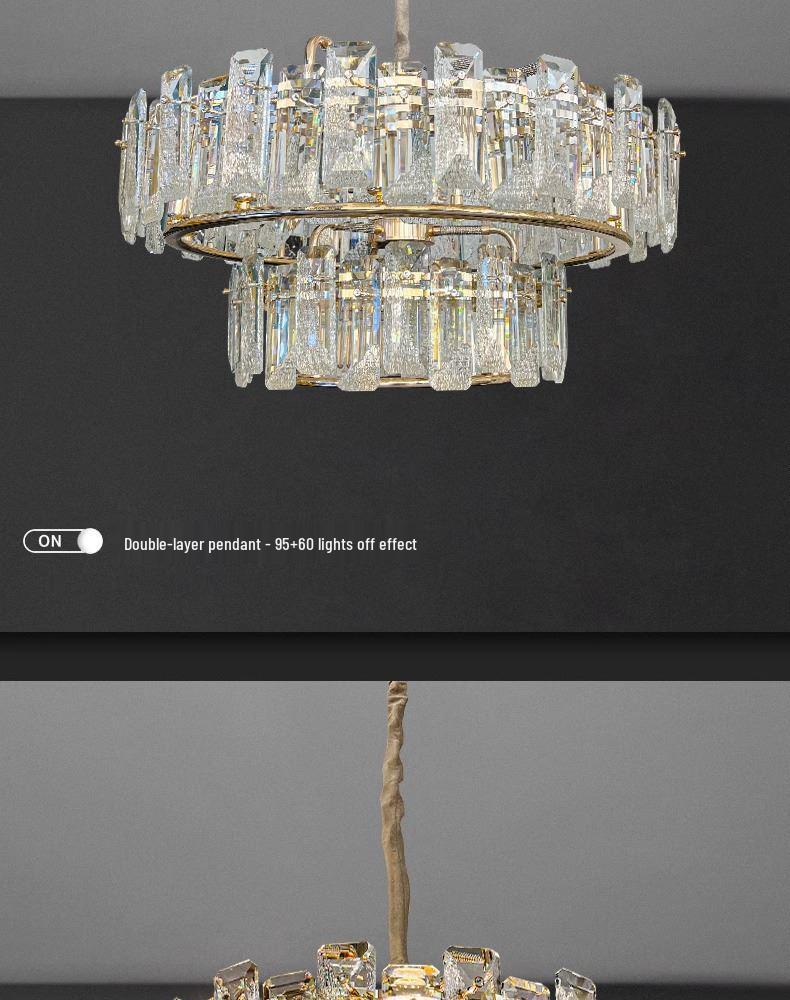 2025 Modern Minimalist Crystal Chandelier for Living Room, Bedroom & Dining
