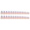 Fake Nails Wear Nail Fake Nails Blue And Purple Removable Nail Patches Simple Line Nail Patches 30 Pieces