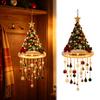 Indoor Living Room Ornaments Lighted Christmas Ceiling Hanging Decor, Pre-Lit Tree Bell Pendant with Big Decor Warm LED, Porch Doorway Holiday