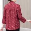 Women's Plus Size Floral Print Blouse – 3/4 Sleeve Button Down Casual Shirt (Sizes XL-6XL) for Middle-Aged Ladies