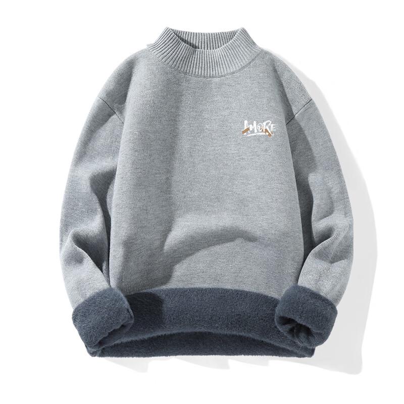 Baleno Men's Fleece-Lined Mock Neck Winter Sweater