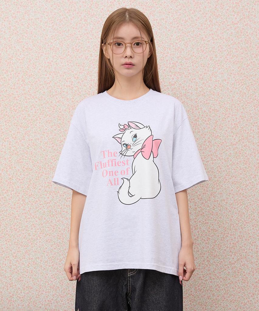 WAIKEI Aristocat Marie_Short Sleeve T-Shirt Melange White