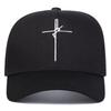 Men Personality Cross Embroidered Baseball Cap Mesh Hat Outdoor Adjustable Sunscreen Leisure Hat Spring Autumn Travel Tourism Beach Vacation