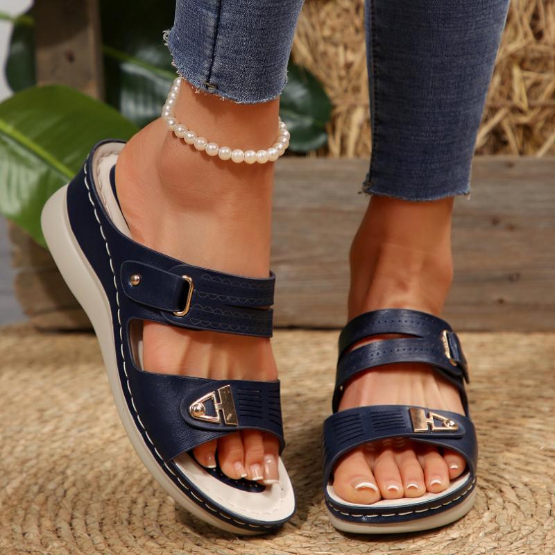 Women's Hollow Out Sandal Flat Sandals Lightweight and Wedge Slippers