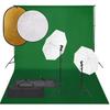 Vidaxl Studio Set With Lamps, Background And Reflectors