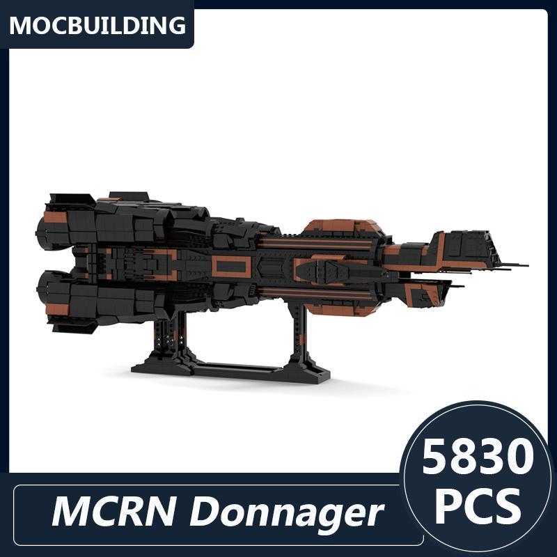 Moc Building Blocks MCRN Donnager Spaceship Model DIY Assembled Bricks Space Creative Display Toys Collection Gifts 5830PCS