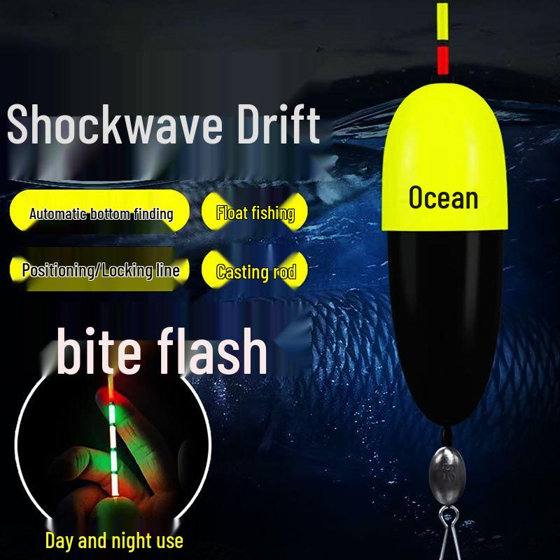 Schockwellen-Selbstnivellierender Elektronischer Nachtangel-Schwimmer - Hohe Empfindlichkeit, Langes Schwanzdesign, Keine Einstellungen Erforderlich