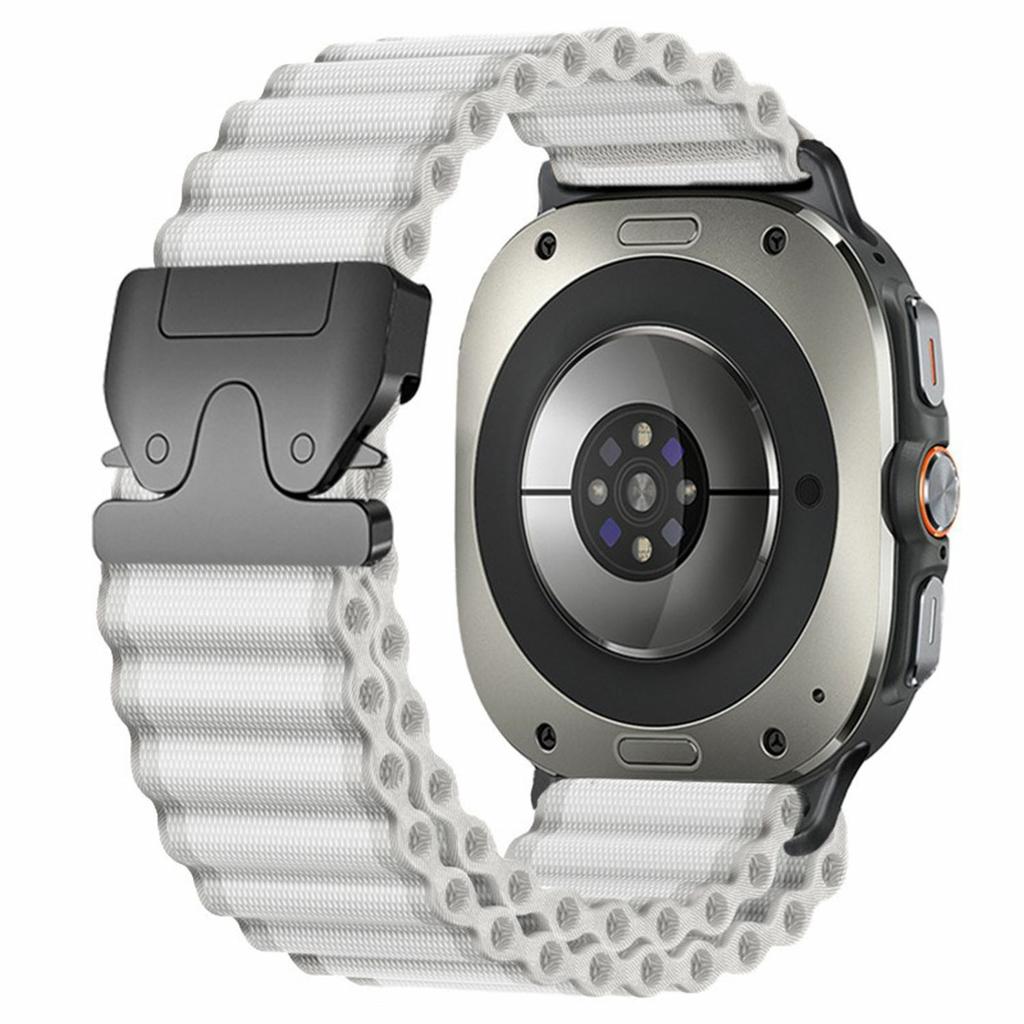 For Samsung Galaxy Watch Ultra (2025) 47mm / Ultra 47mm Watch Band Parachute Buckle Wide Ripple Pattern Nylon Wrist Strap