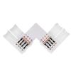 20Pcs/Set 10mm 4 Pin LED RGB Connector Set L Shape Unwired Gapless Solderless SMD 5050 RGB Connector LED Lights Accessories