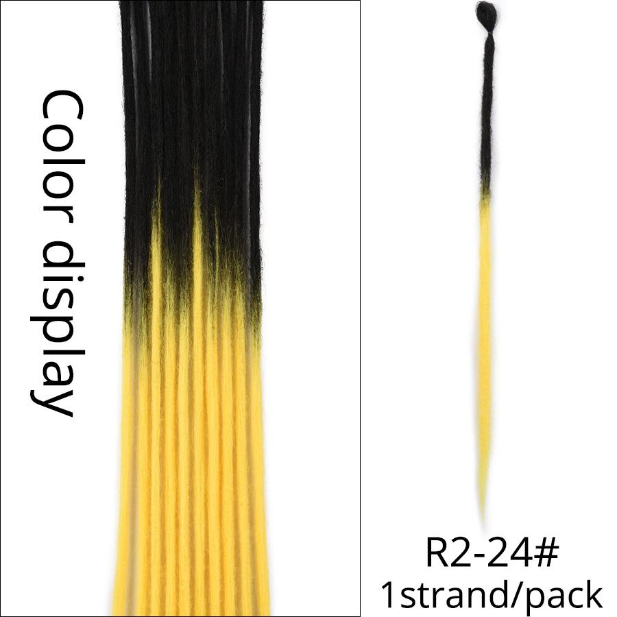 Estensioni Dreadlock fatte a mano al 100% Moda Reggae Capelli 20 pollici Morbidi Dreadlock all'uncinetto Trecce Capelli Ombre Colore 5 Pz / lotto