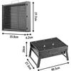 Barbecue à charbon pliable – Mini barbecue portable de table – Excellent barbecue pliable pour jardin, fête, festival, randonn[376]