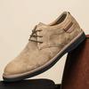 Zapatos Oxford clásicos de cuero genuino para hombres, zapatos planos, zapatos casuales de cuero de ante cómodos, mocasines, zapatos de negocios para hombre