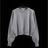 Export Cut Label Spring & Fall Knitting Bottoming Shirt Women's New Korean Style Lazy Style round Neck Loose Underwear Long Sleeved Top
