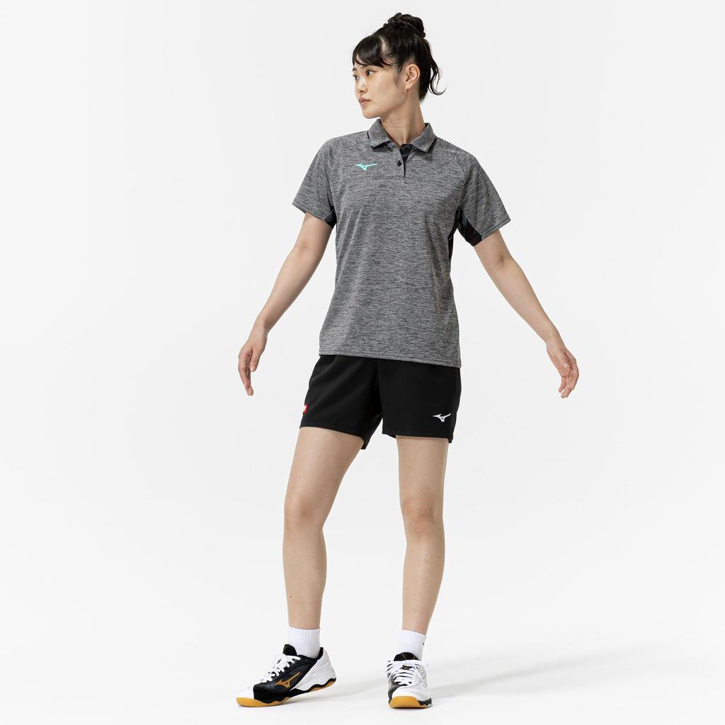 Table Tennis Game Short JTTA Size S Shirt, Sleeve, Certified, Moisture-Wicking, Quick-Drying, Women's, Black, (82JAC210)