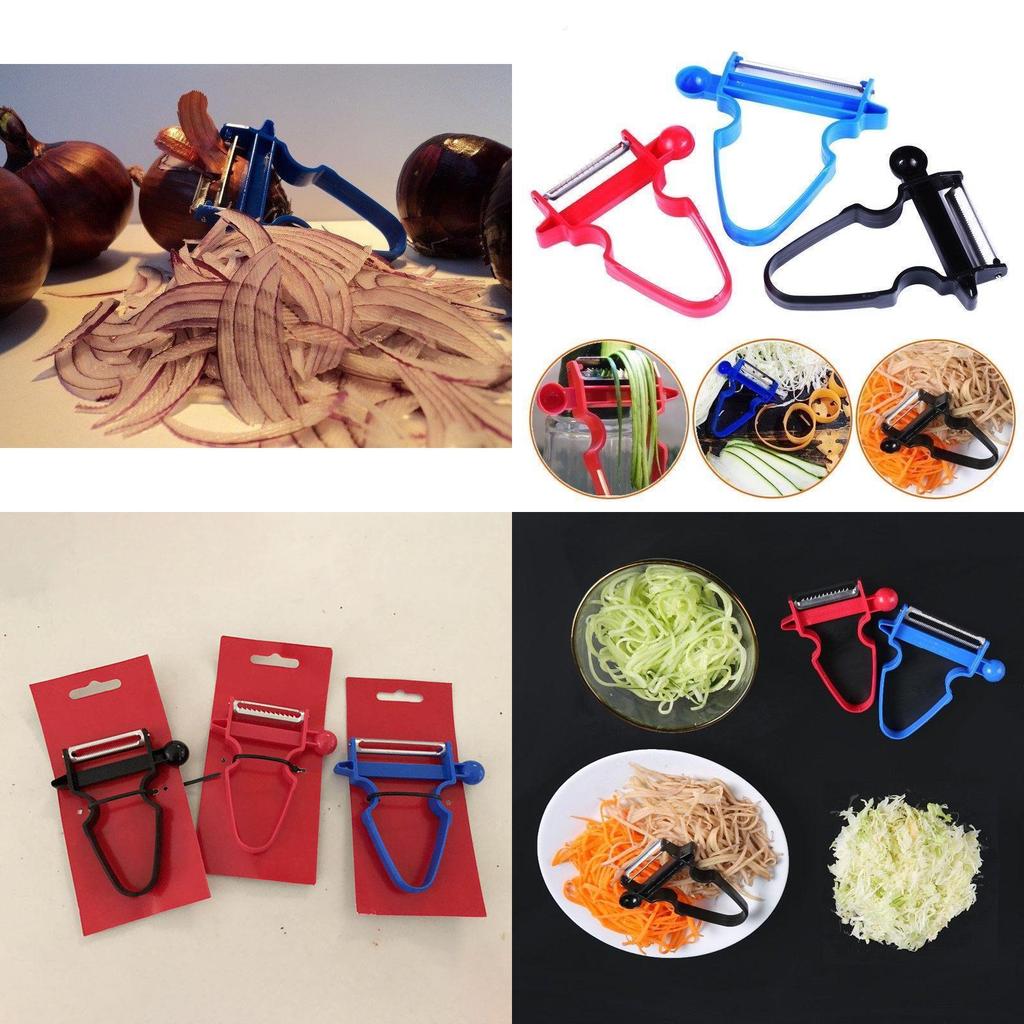 Versatile Magic 3pcs Peeler Set Trio Peeler Slicer Multifunctional Vegetable Kitchen Tools
