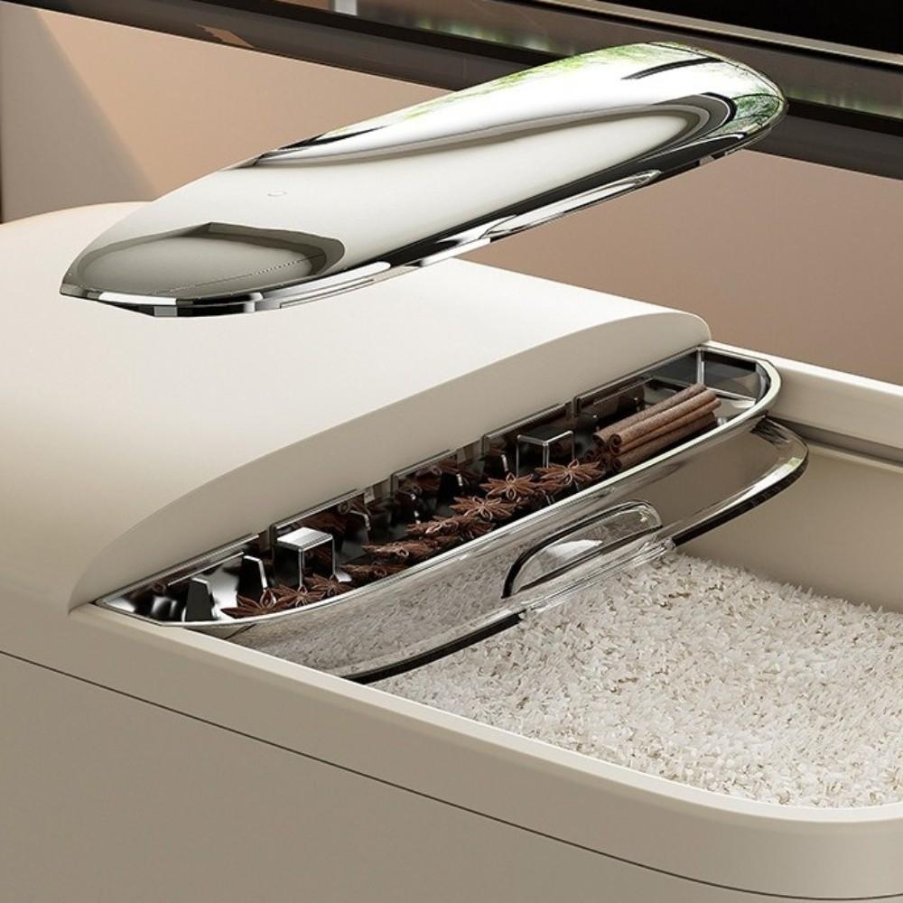 Transparent Grain Dispenser Insect Proof Rice Bucket Grain Sealed Jar Pet Dog Food Storage